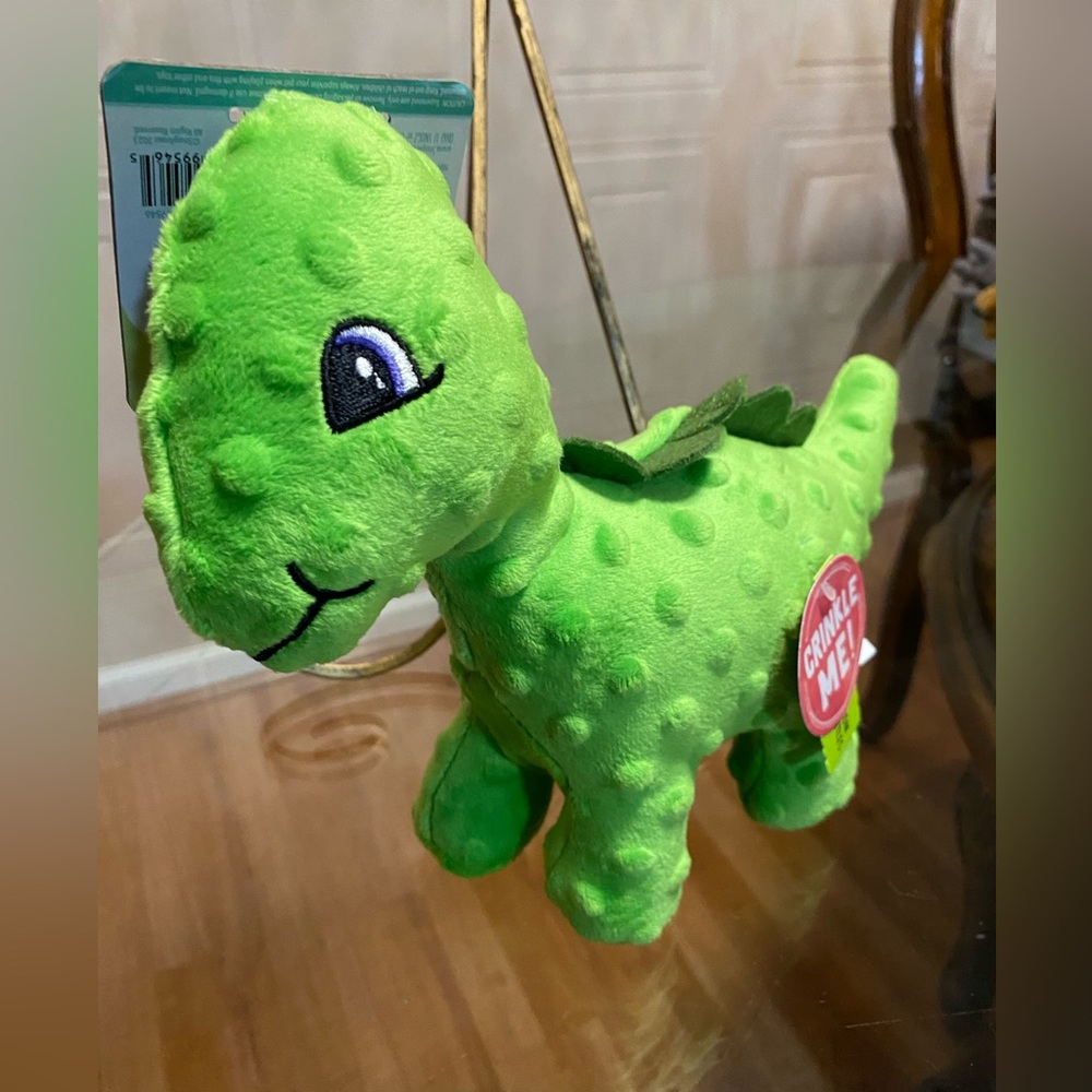 - Brand Snug Arooz Dog Toy crinkle and Squeak 10” Brianna The Bronto.